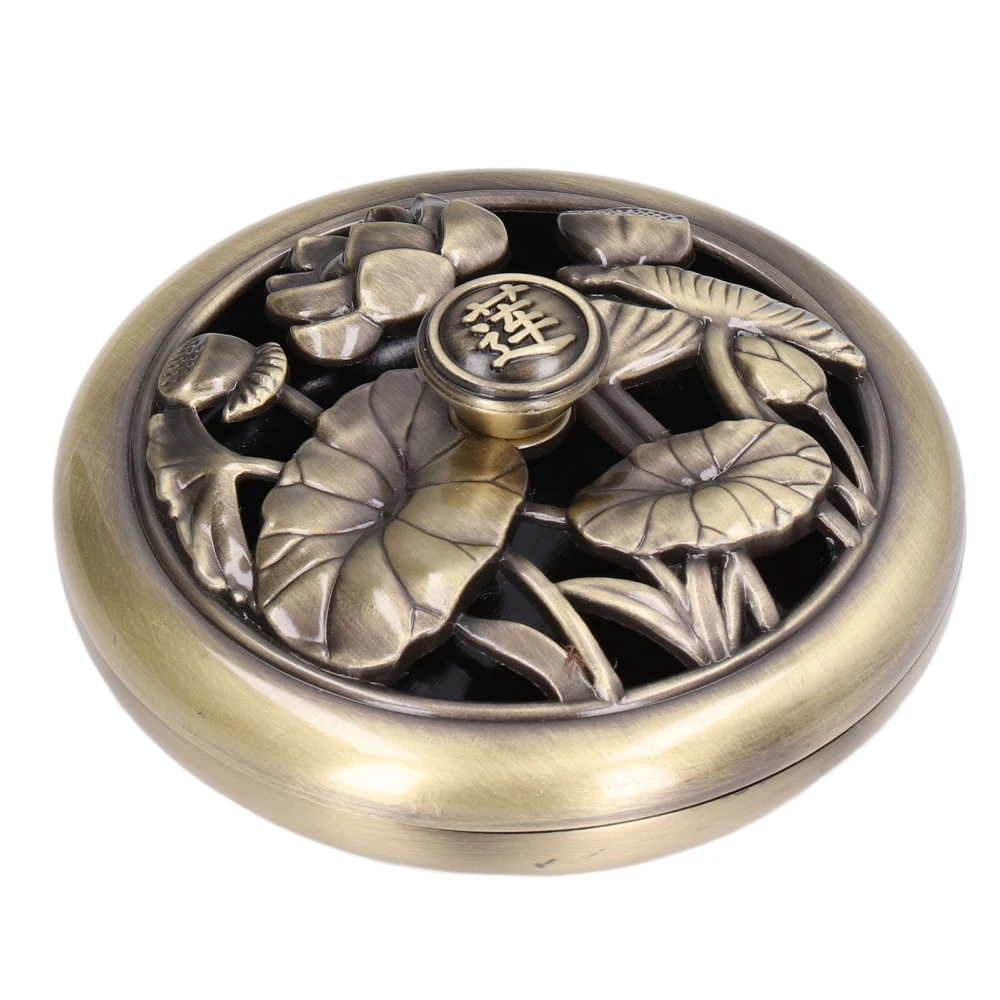 Coil Incense Burner Tray Vintage Incense Bowl Holder Metal Alloy for Living Room Bedroom Office368