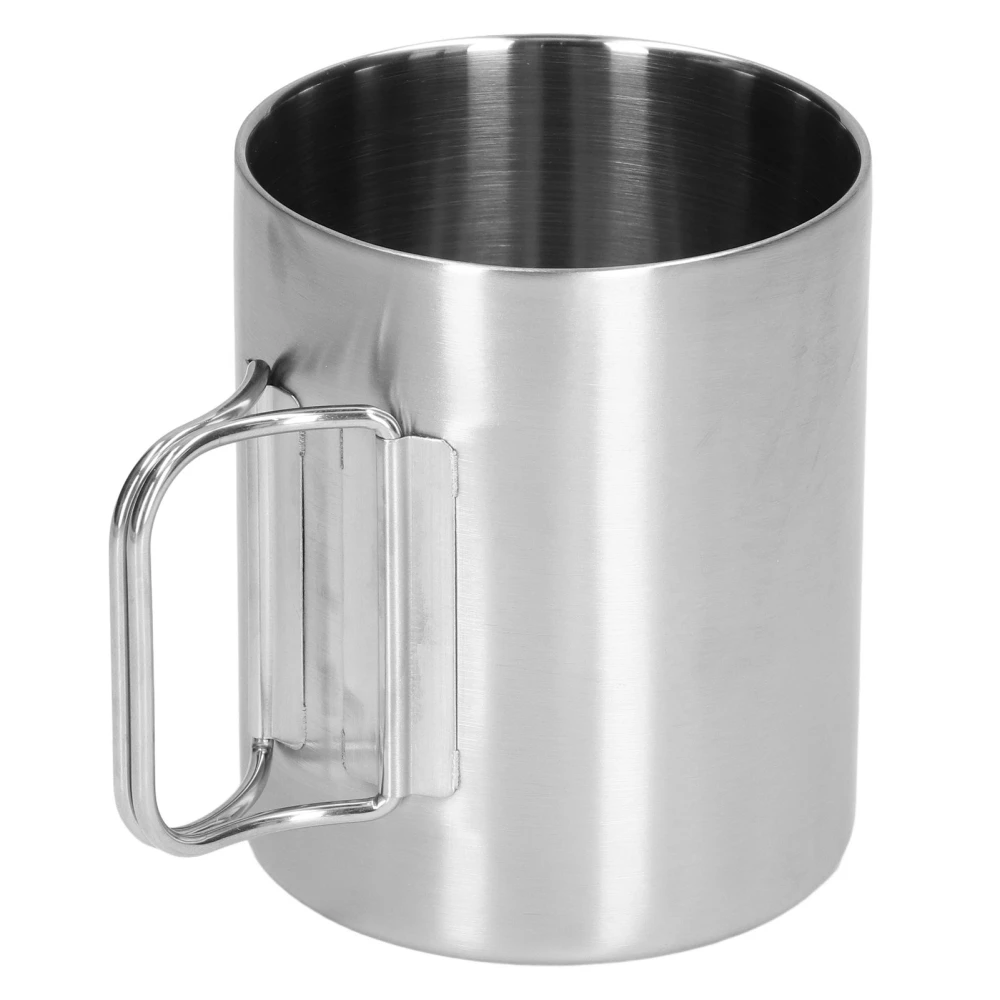 Stainless Steel Cup Corrosion Resistant Folding Handle Folding Design Exquisite Coffee Mug