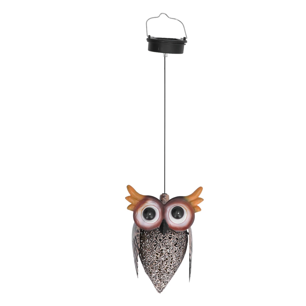 Hanging Solar Light LED IP55 Waterproof Night Owl Design Peaceful Ambience Sturdy Hanging Solar Lantern