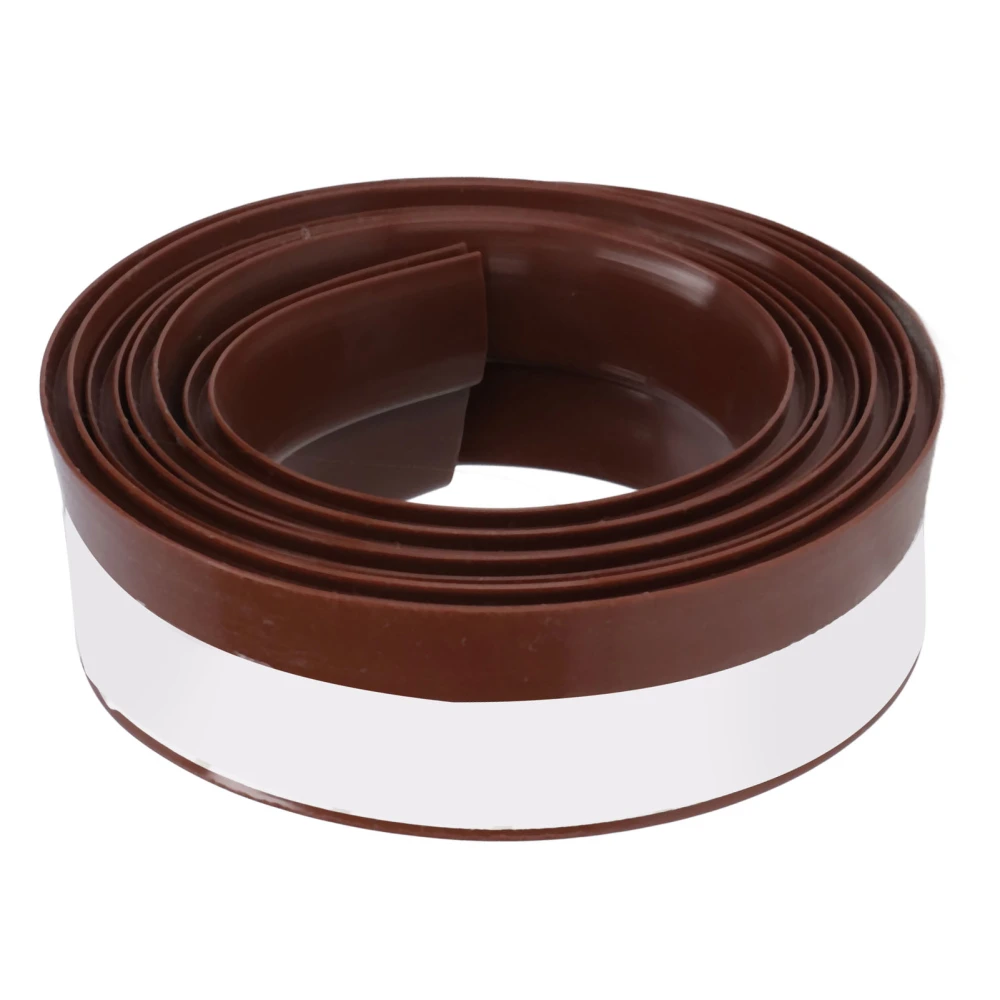 Door Soundproofing 28mm/1.1in Round Hole Silicone Protective Durable Replaceable Lightweight Sealer Strip for RoomBrown