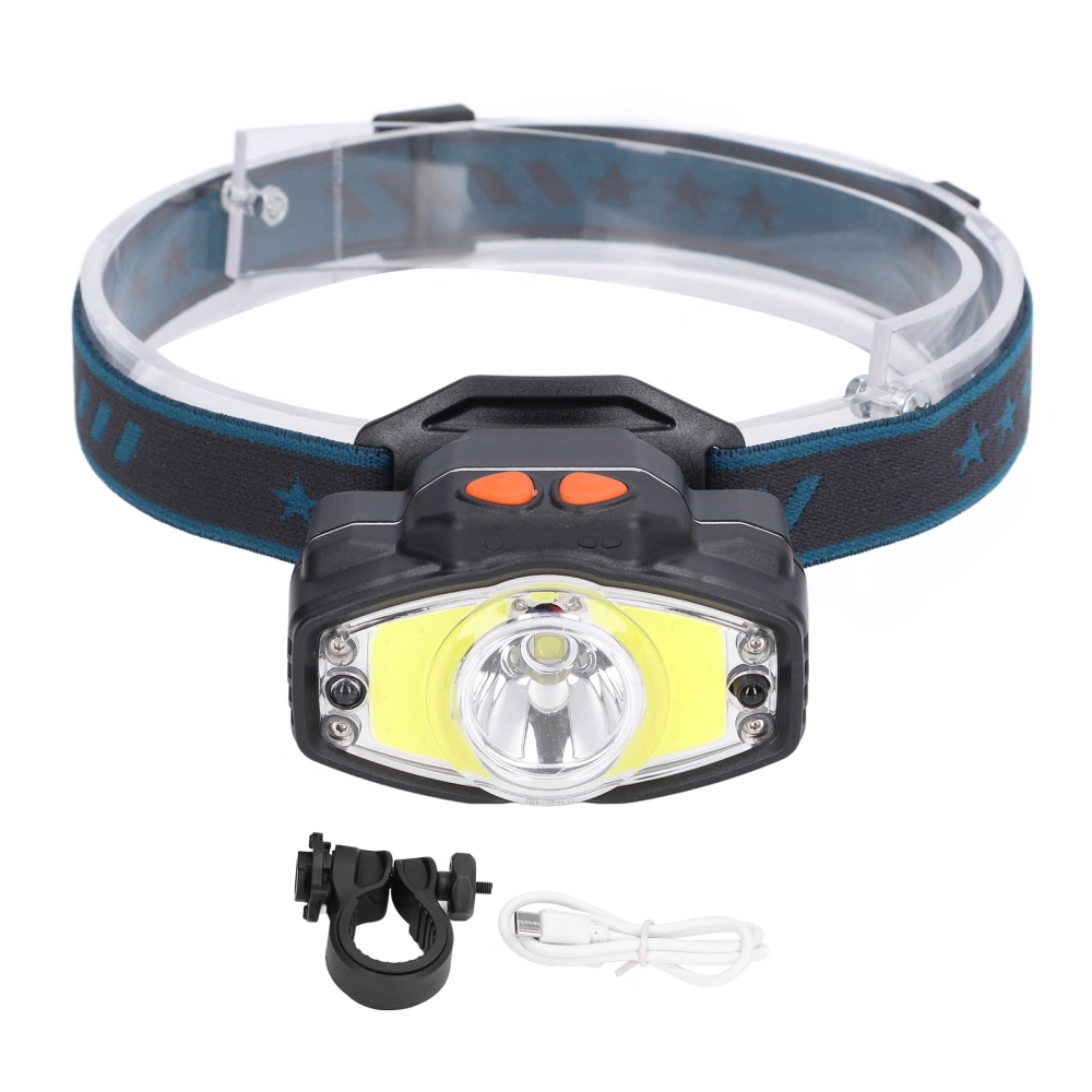 COB Headlight High Brightness Induction Headlamp USB Charging Waterproof Head Flashlight for Camping