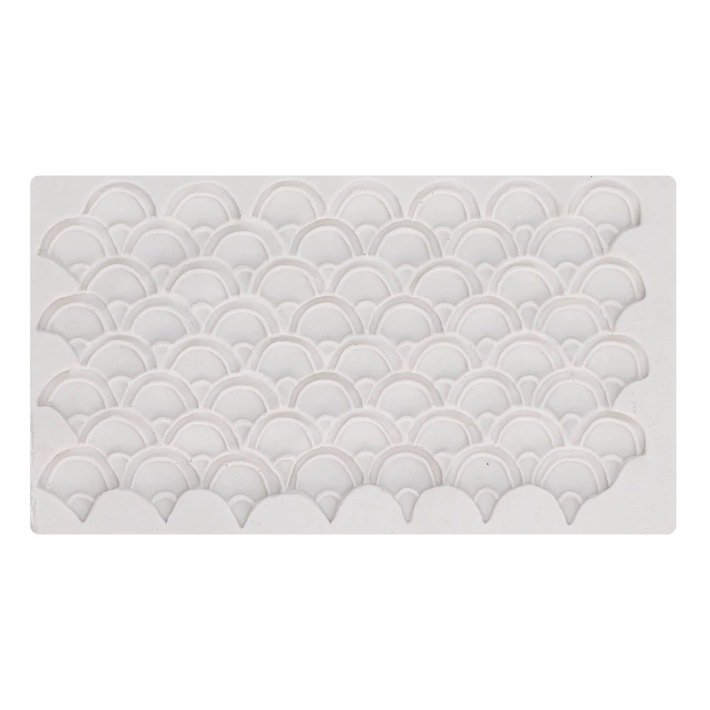 DIY Silicone Cake Fondant Molds Fish Scale Fondant Texture Mat for Chocolate Cupcake Wedding Cake