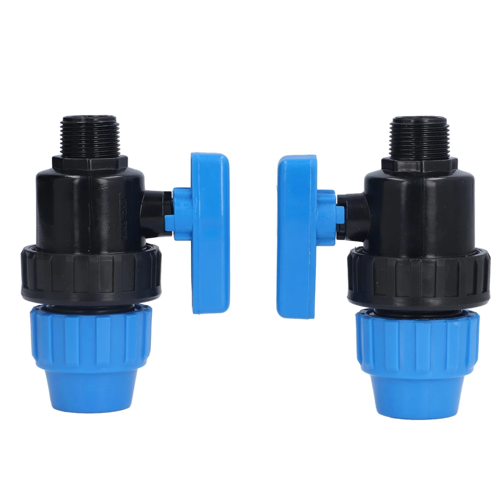 2pcs Quick Connector Ball Valve G3/4 Male Thread Plastic Ball Valve for Home Gardening Agricultural Production