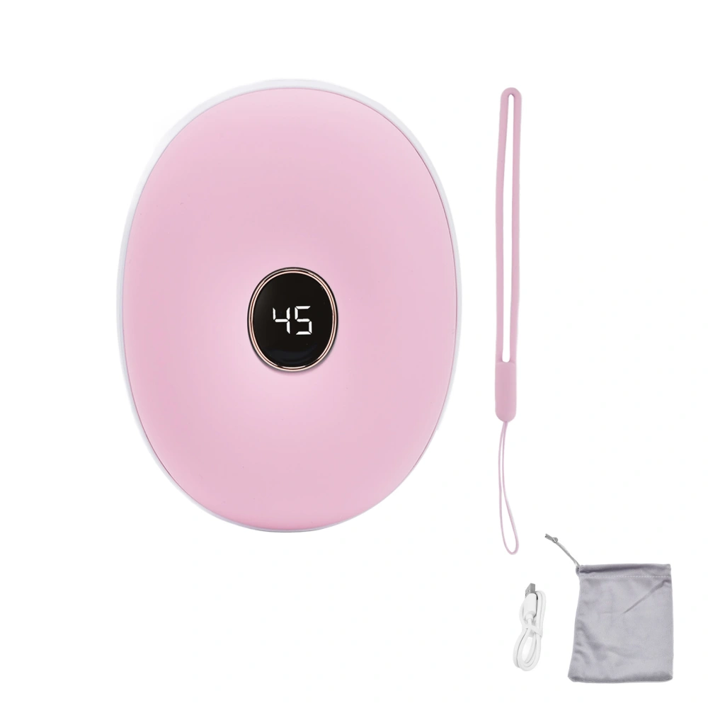 Hand Warmer Double Side Heating Intelligent Temperature Control Mini Portable USB Charging Electric HeaterPink