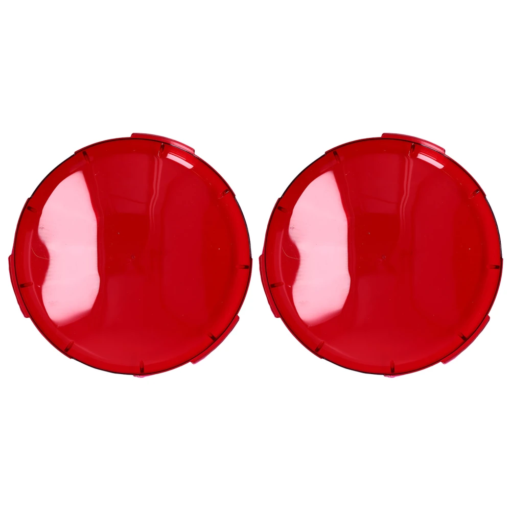 2Pcs Pool Lens Cover Plastic Red Transparent Underwater Light Lens Covers for Spa Lights 19cm