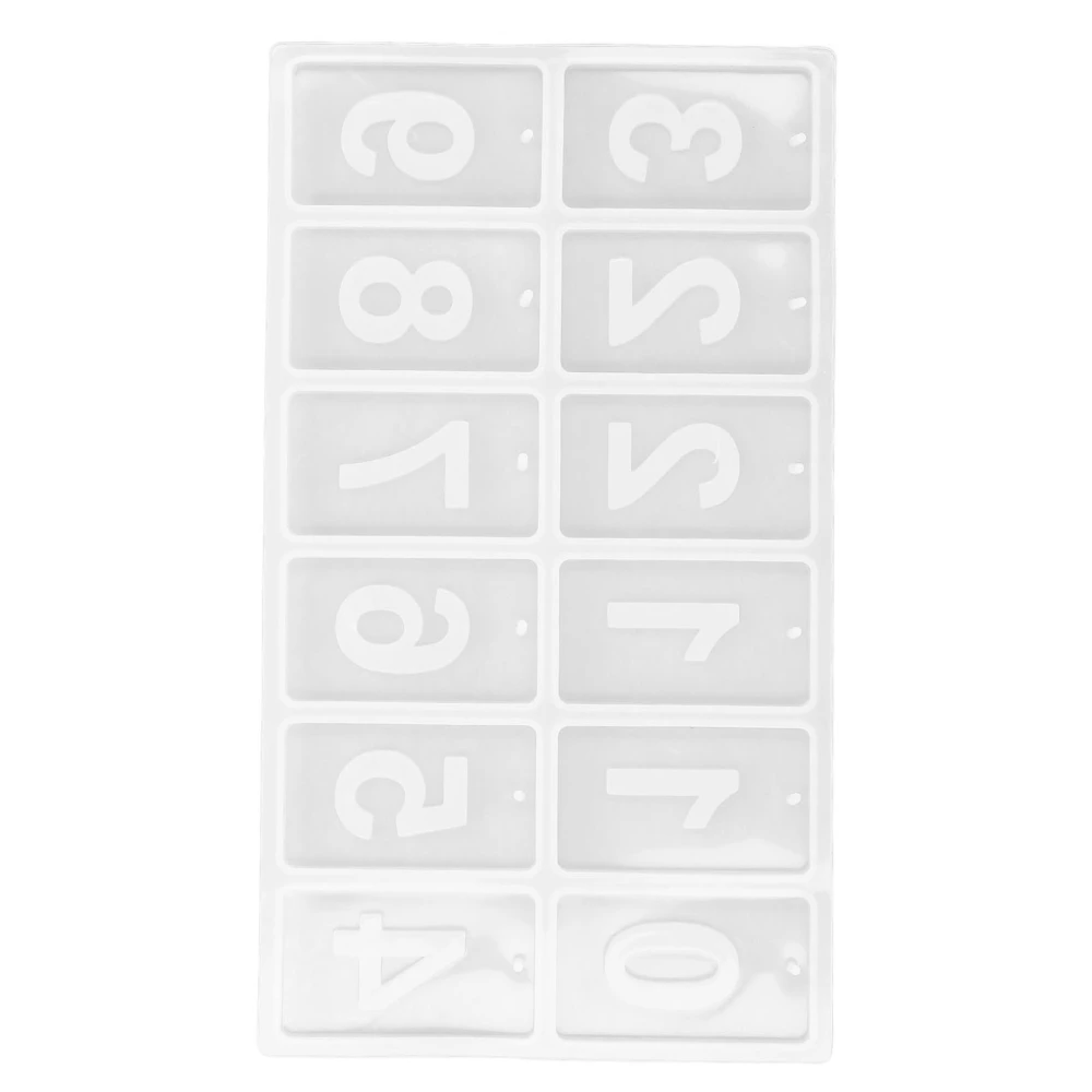 Silicone Mold Soft Flexible English Month Number Style Reusable Durable Easy Demoulding DIY MouldDigital Listing Mold 60‑739