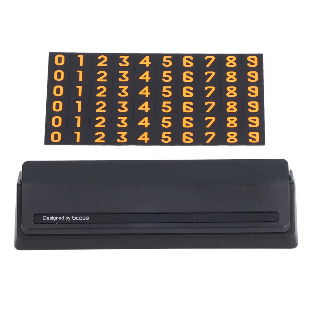 Car Temporary Parking Sign Stable Structure Environmentally Friendly Small Compact Exquisite Number PlateBlack