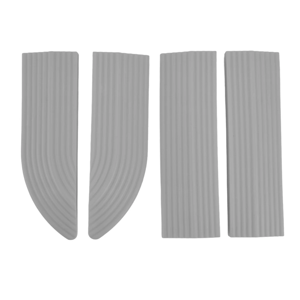 4PCS Universal Sweeper Door Sill Stair Wheelchair Door Sill Free Assembly Rubber Door Threshold ProtectGrey