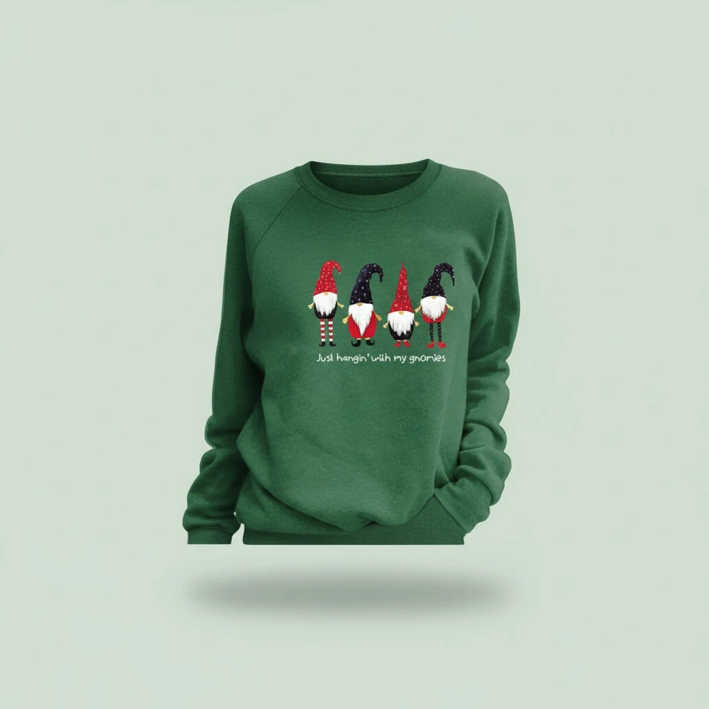 Letter Printed Crew Neck Sweatshirt