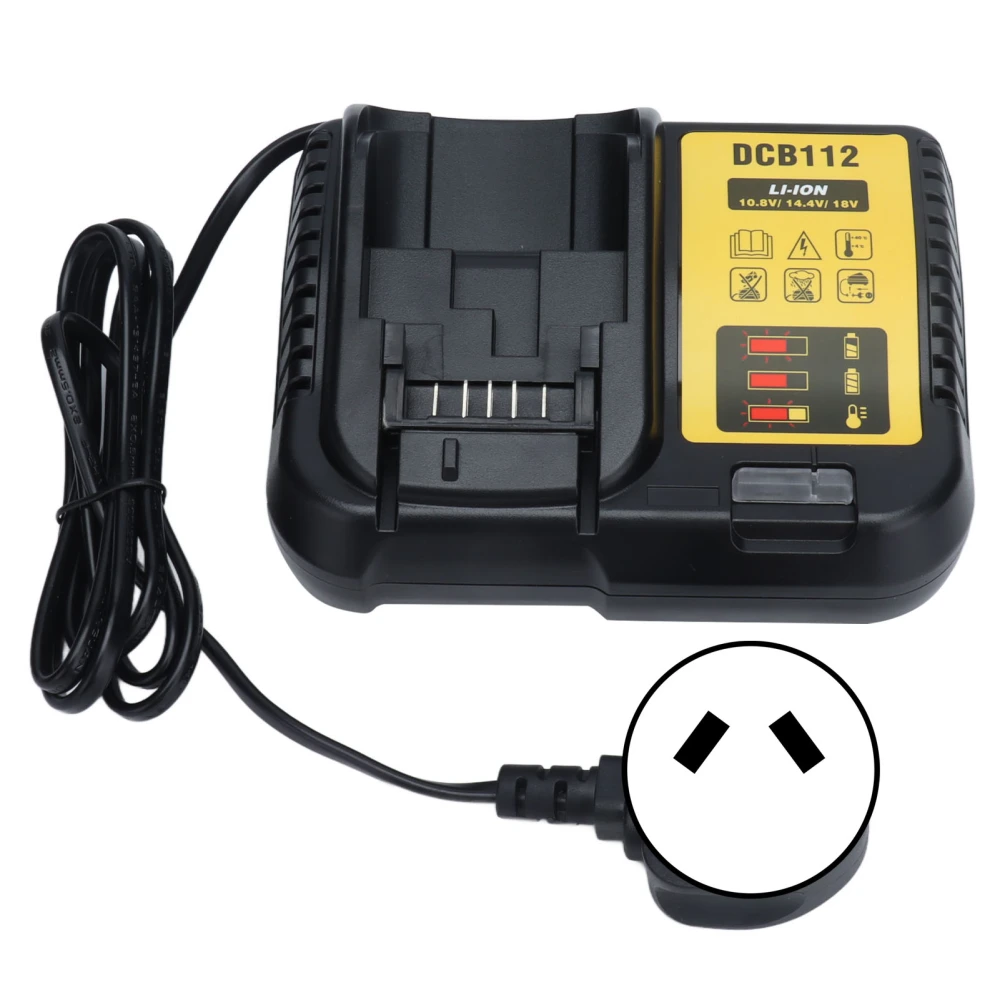 Lithium Battery Charger High Efficiency Quick Lithium Ion Battery Charger for 12V 20V Max DCB112AU Plug 110-220V