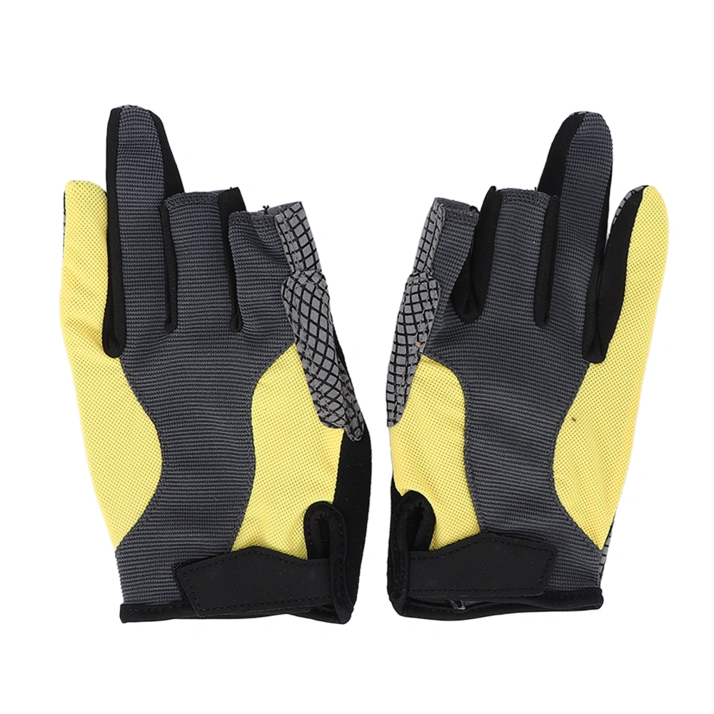 Fishing Gloves Outdoor Riding Boating Non Slip Wear Resistant Sports Fishing Fingerless GlovesL