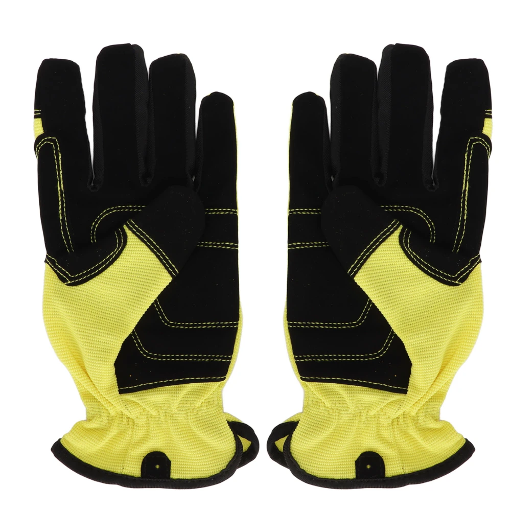 1 Pair Gardening Gloves Stab Resistant Wear Resistant Breathable Light Duty Work Gloves YellowXL