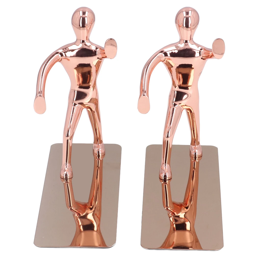 2Pcs Book Ends Unique Design Simple Fashionable Decorative Bookends for Home Office Bar Restaurant