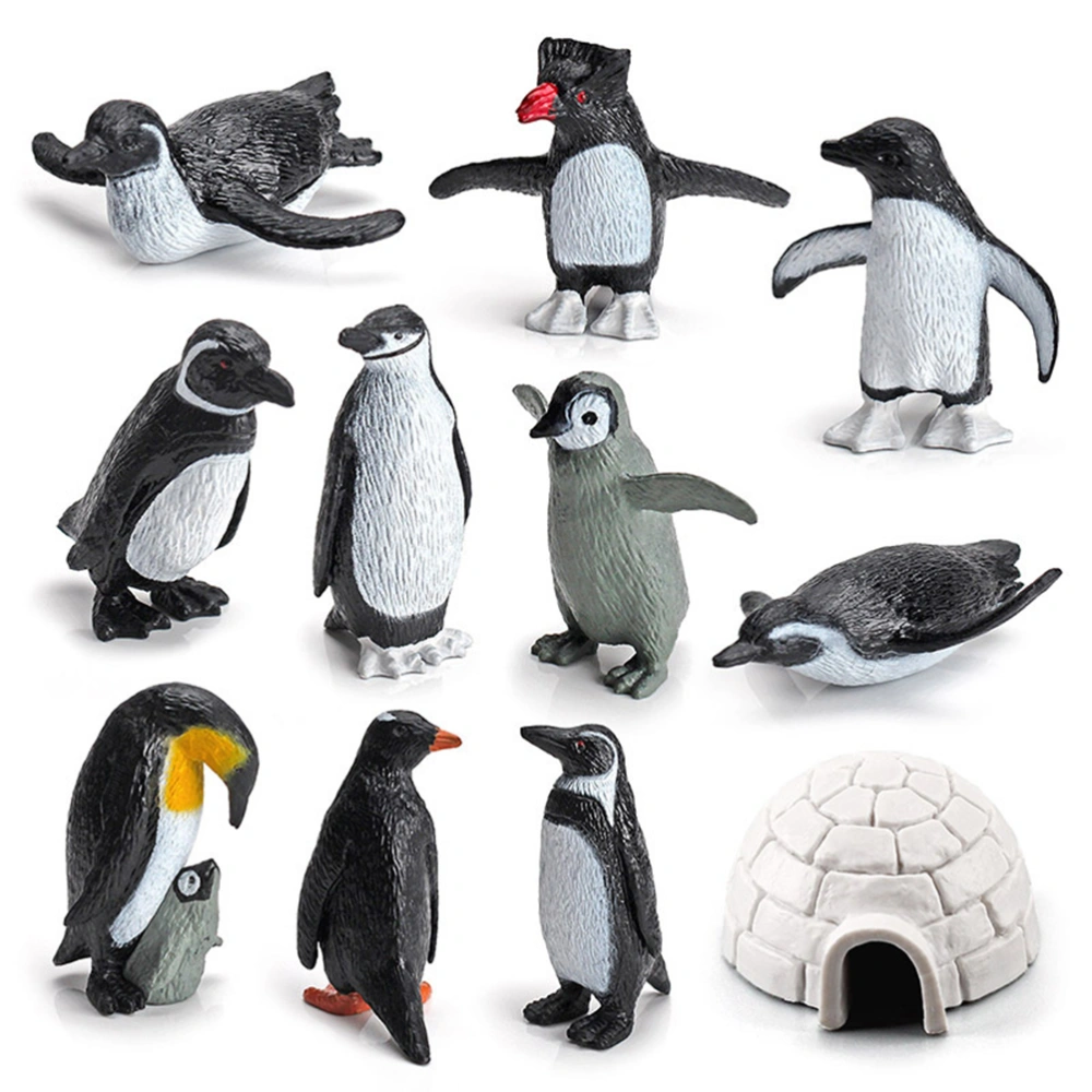 11PCS PVC Penguin Figurines Cute Simulation Ocean Animal Penguin Figure Model Toys Children s Cognitive Animal Ornaments