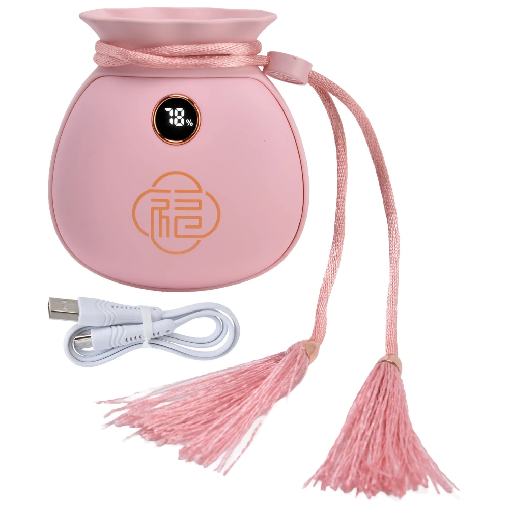 Mini Hand Warmer Lucky Bag Design USB Rechargeable Electric Handy Warmer for WinterPink