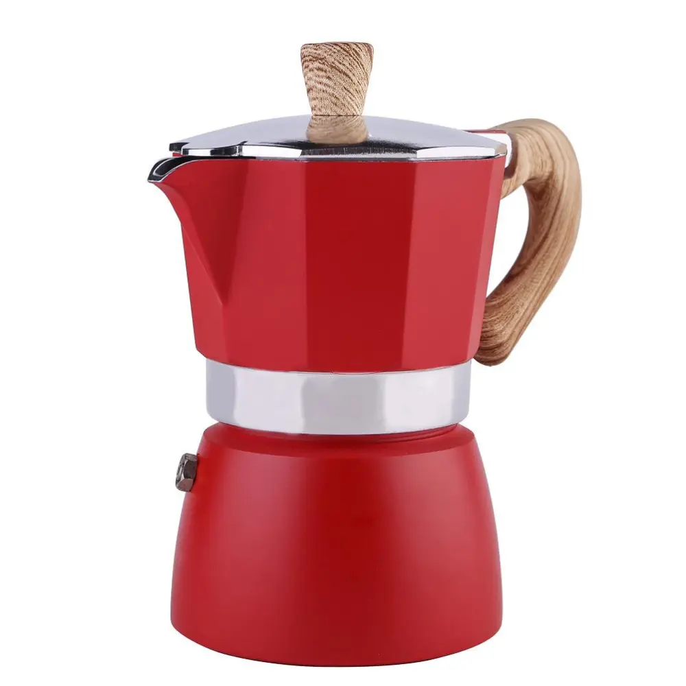 150ML/300ML Portable Aluminum Italian Style Espresso Maker Moka Pot Coffee Maker Household Mocha Cold Extract Pot for Making Cappuccino Latte