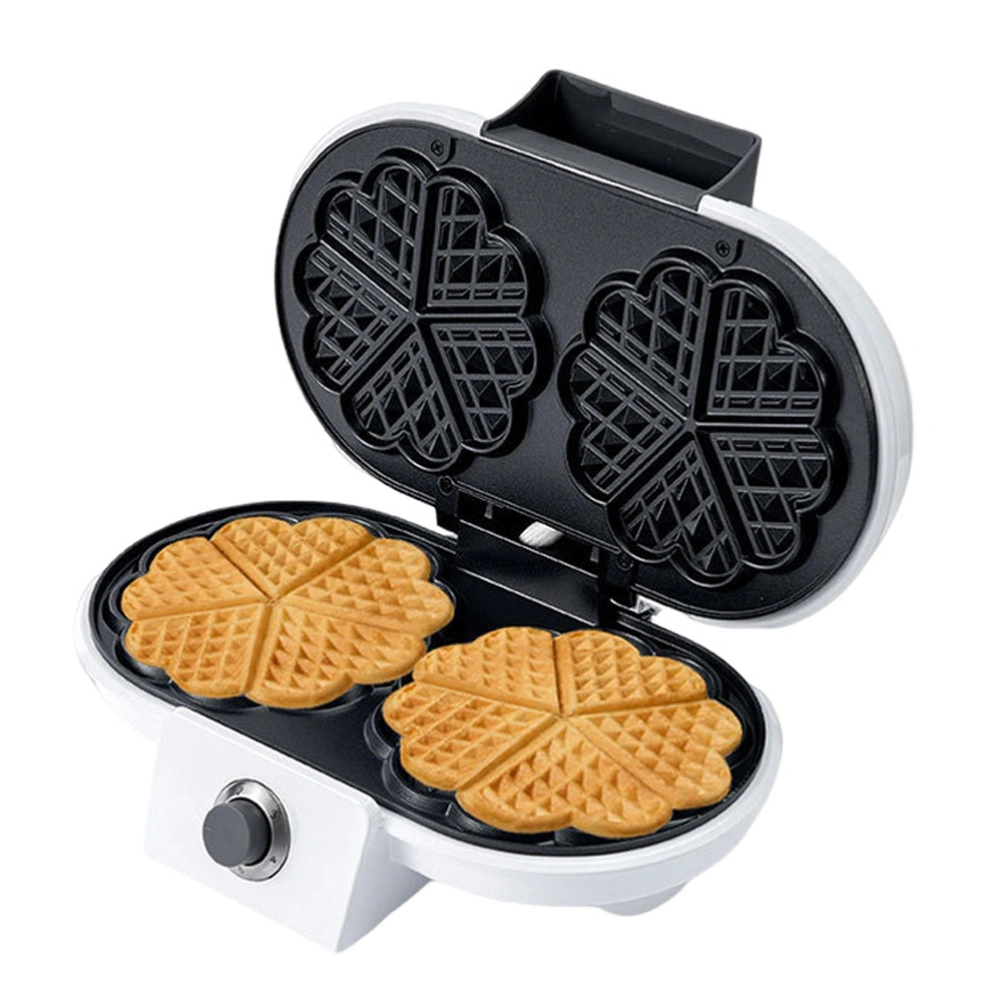 1000 W Waffle Machine for Love Heart Waffles Maker with Double Plate Temperature Control Non Stick Coating Cable Storage