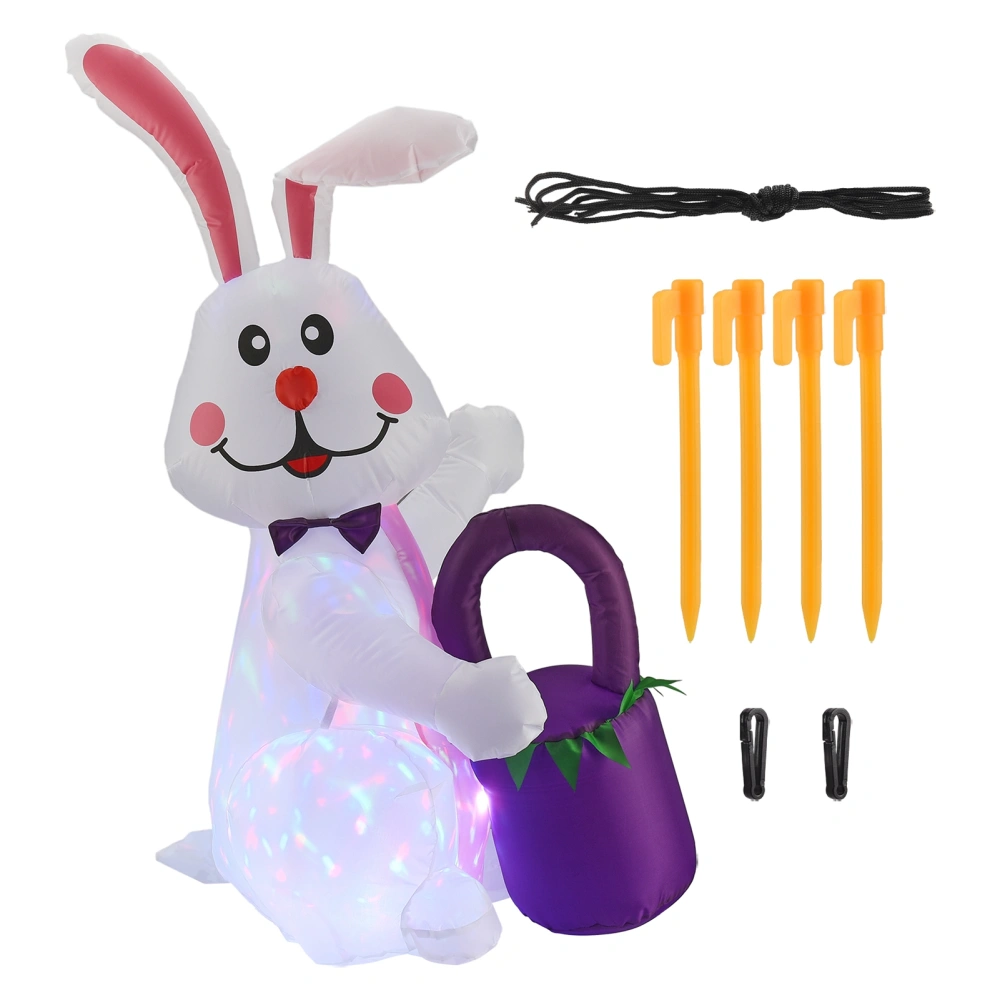 Easter Inflatable Bunny LED Lights Luminous Holiday Venue Decoration