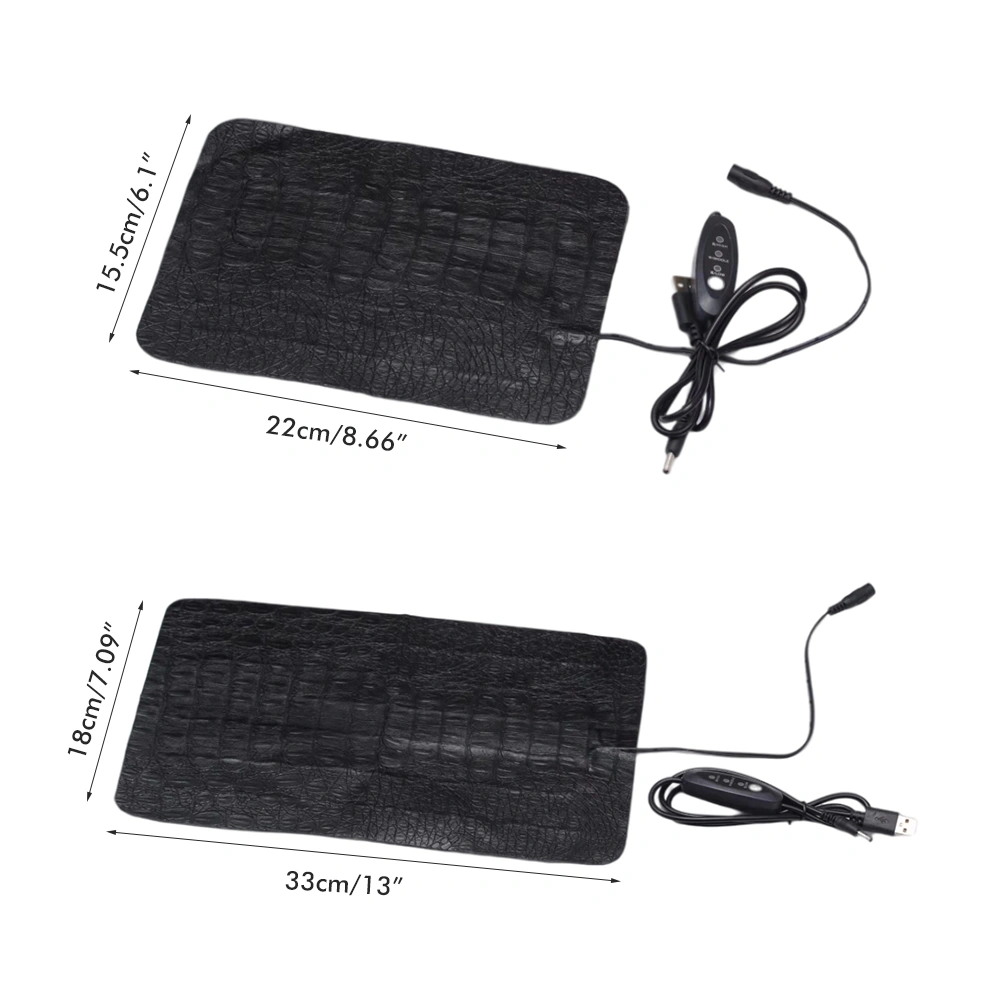 Reptile Heating Pad Scratch Proof USB PU Heating Sheet 3 Speed Temperature Adjustment Reptile Insulation Pad
