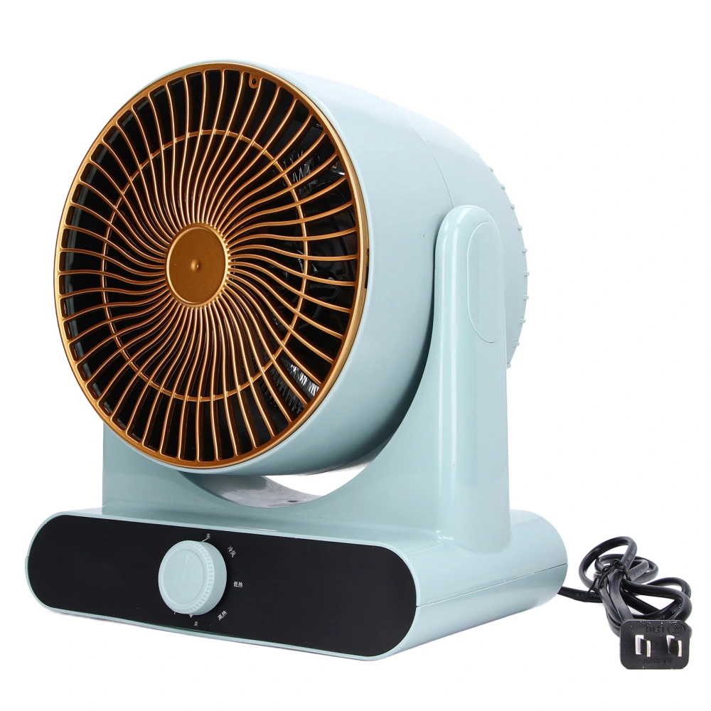 Desktop Heater Light Blue Safe Overheating Protection Electric Heater Fan for Home Office Living Room