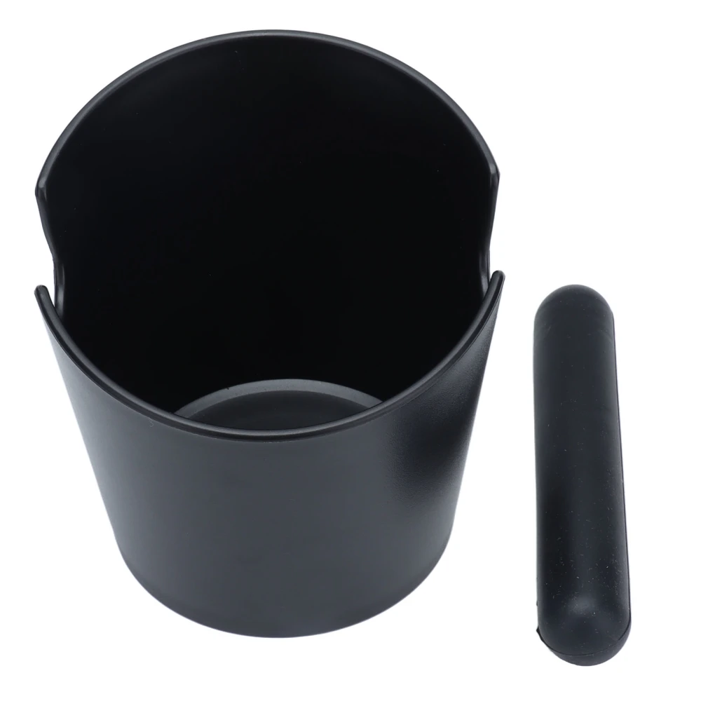 Bevel Connection Coffee Knock Box Black Mini Grounds Knock Box with Knock Bar Coffee Dump Bin Container