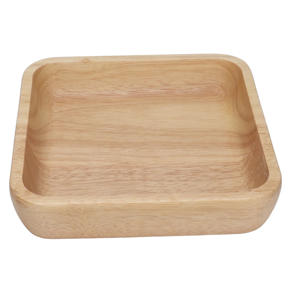 Wood Salad Bowl Square Thicked Simple Food Rice Salad Bowl Kitchen Tableware for Restaurant21cm / 8.3in