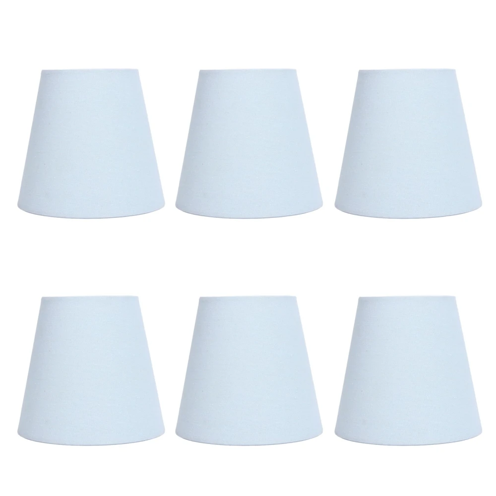 6pcs Cloth Lampshade Clip On Simple Modern Fabric Table Floor Lamp Cover for E14 Bulbs