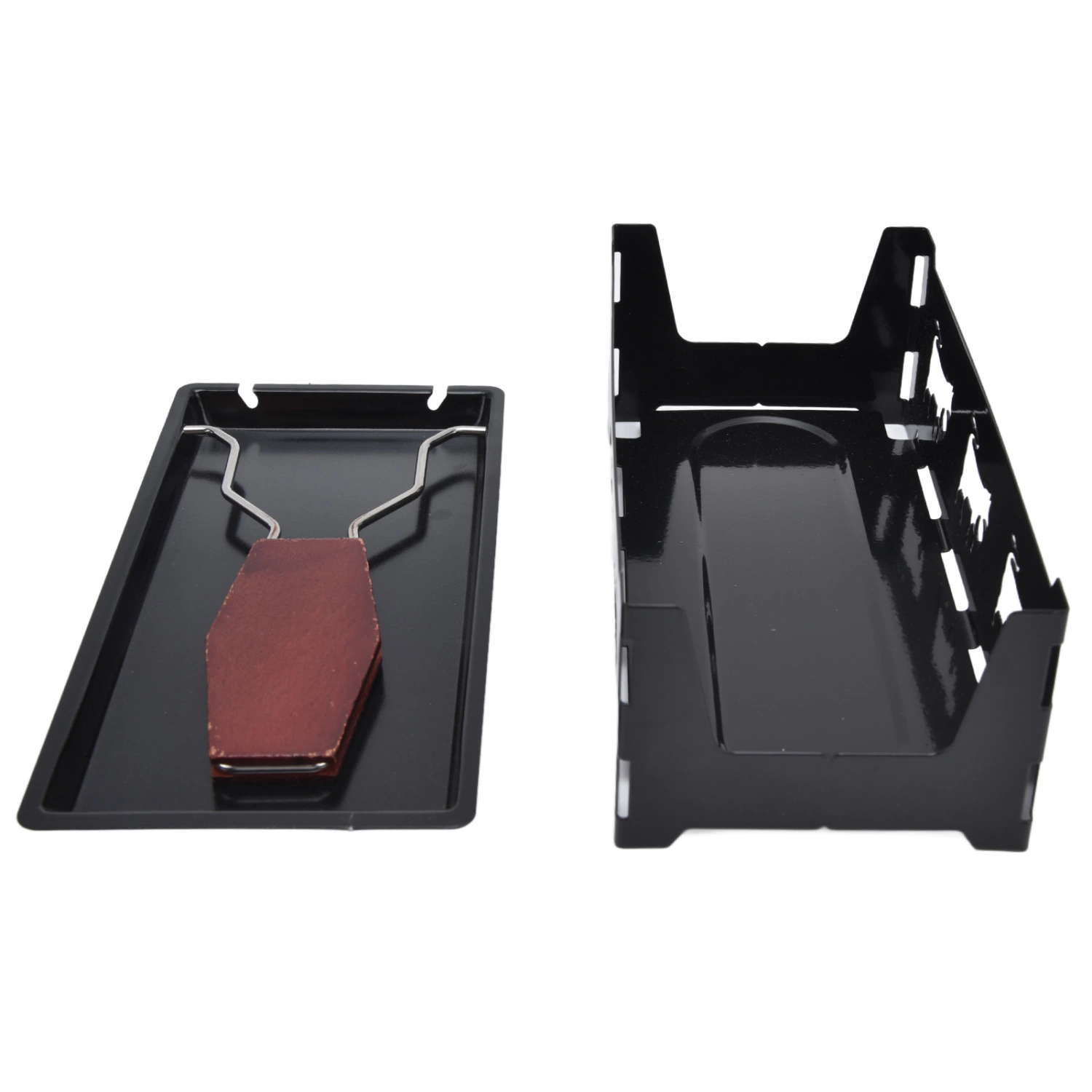 Mini Cheese Raclette Grill with Black Handle Rectangular Bakeware Cheese Baking Tool