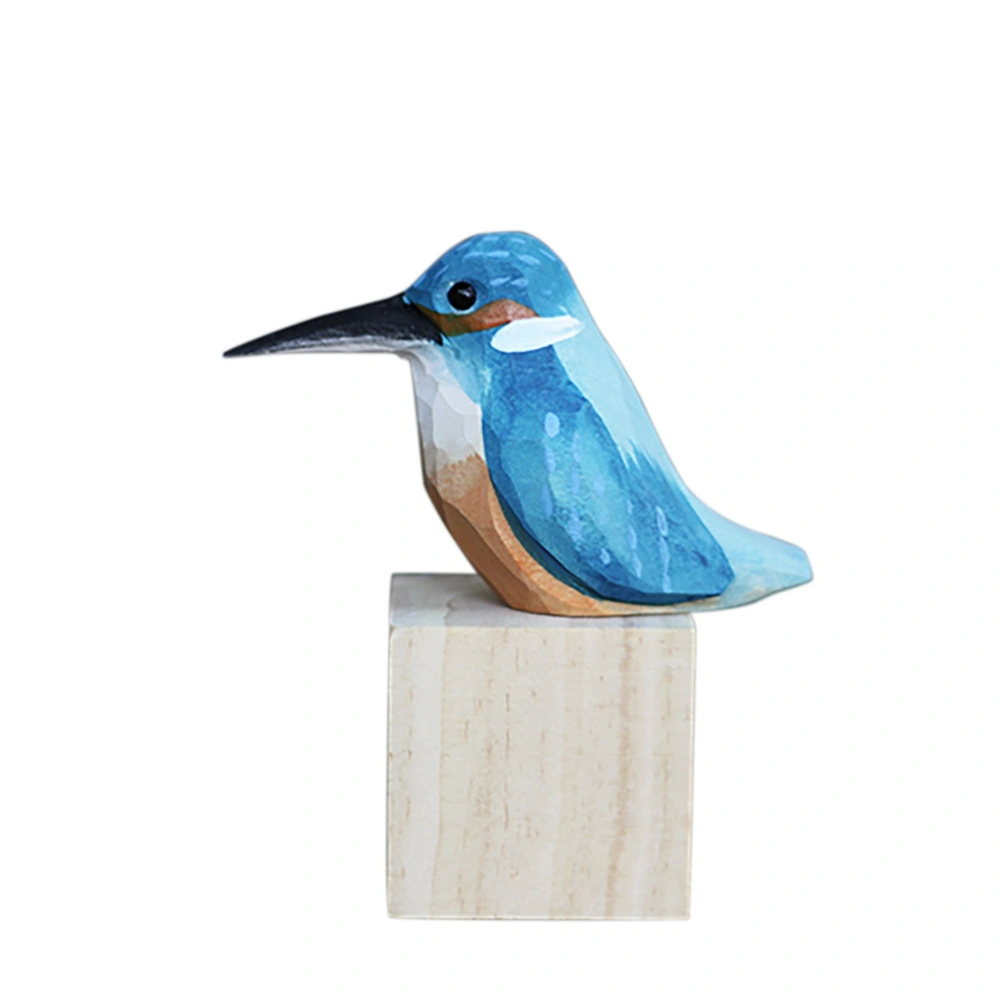 Carved Wooden Bird Ornaments Basswood Painted Decorative Indoor and Outdoor Crafts Ornaments Holiday Gifts