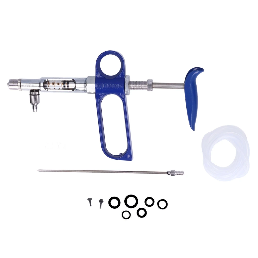 2ml Livestock Syringe Injector Continuous Adjustable Animal Injector for Cattle Sheep Pig Goat