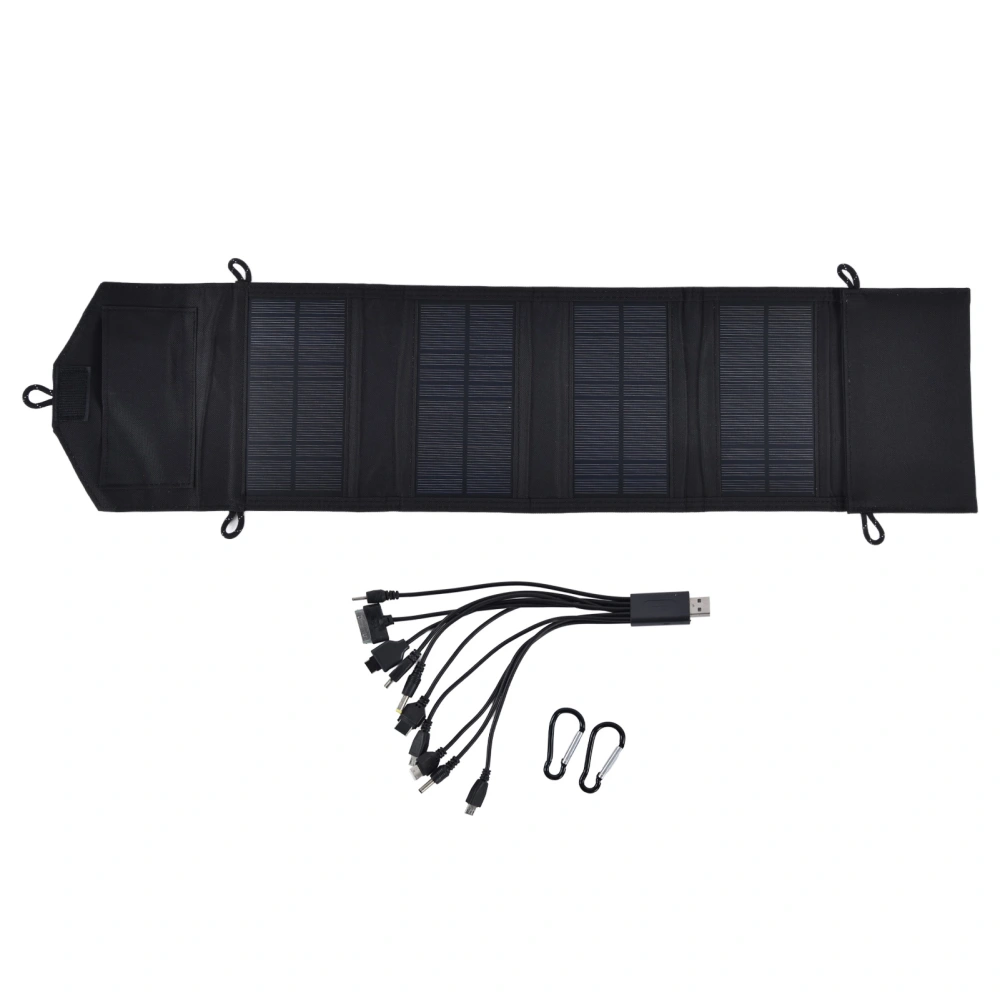 15W 5V Portable Solar Folding Panel Power Station Outdoor USB Solar Panel Power Bank for Camping Traveling