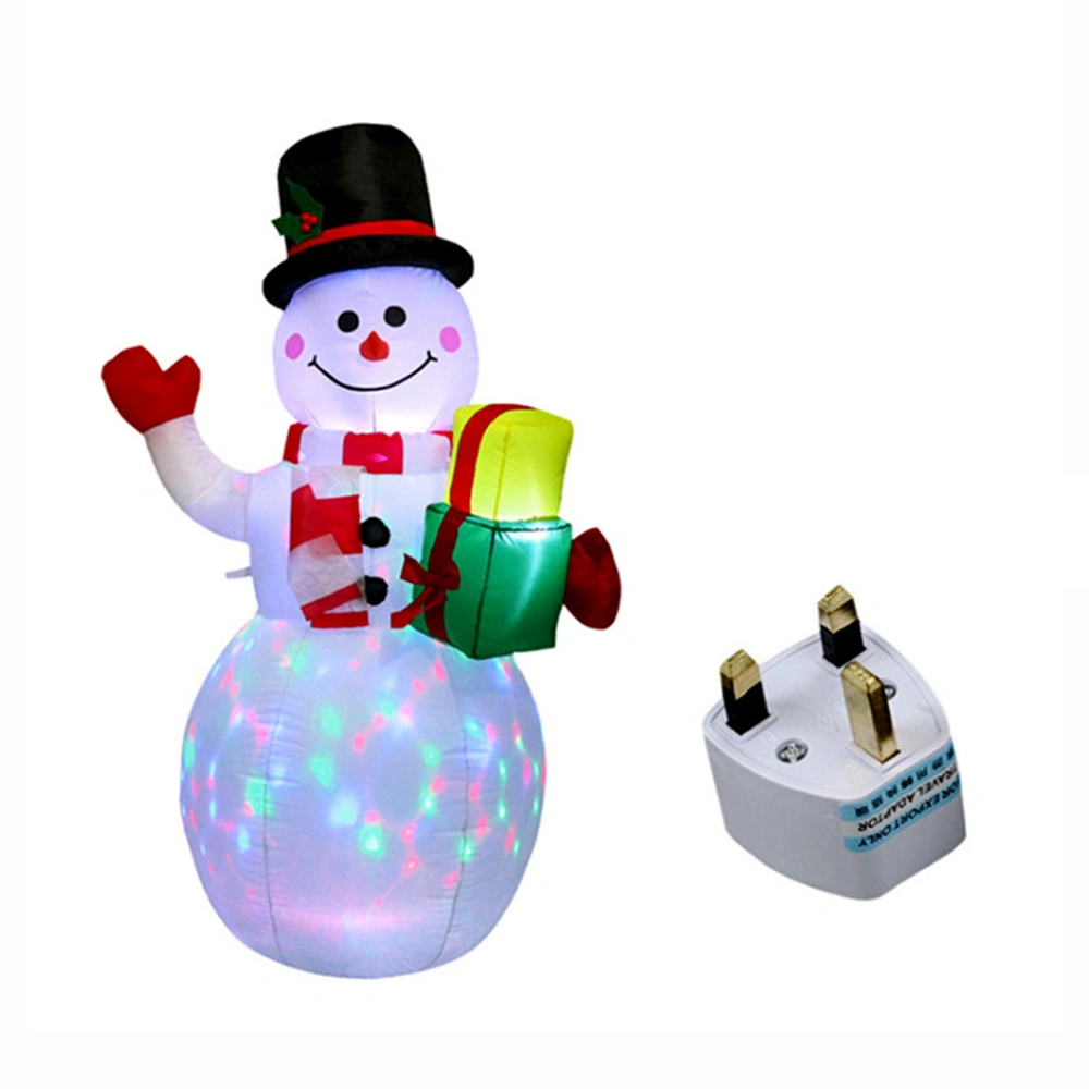 Christmas Yard Decoration Rotating Colorful Lights Inflatable Snowman Model