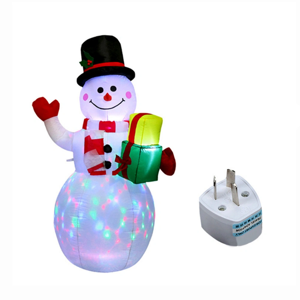 Christmas Yard Decoration Rotating Colorful Lights Inflatable Snowman Model