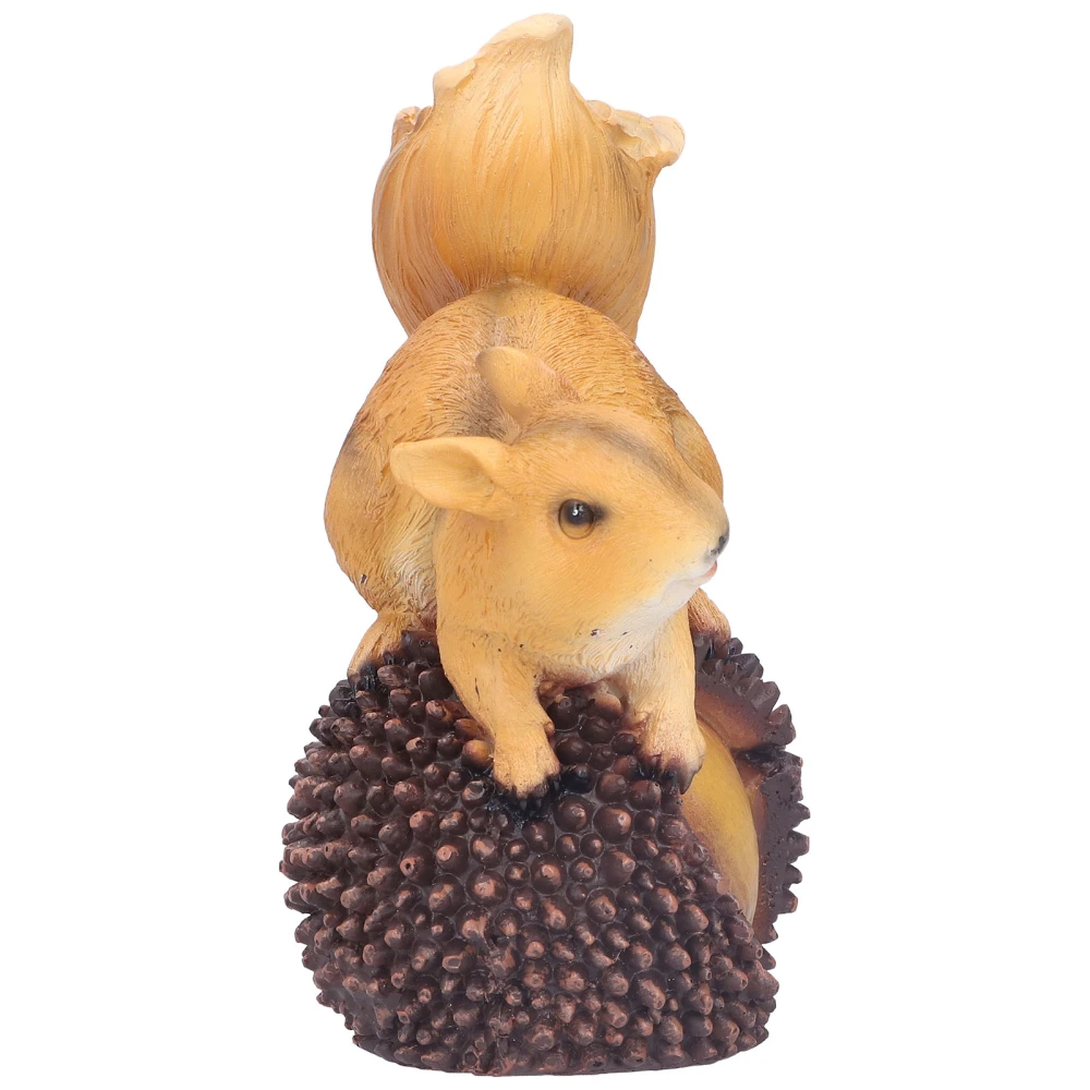 Chestnut Squirrel Synthetic Resin Animal Model Home Squirrel Ornaments Gardening Decoration