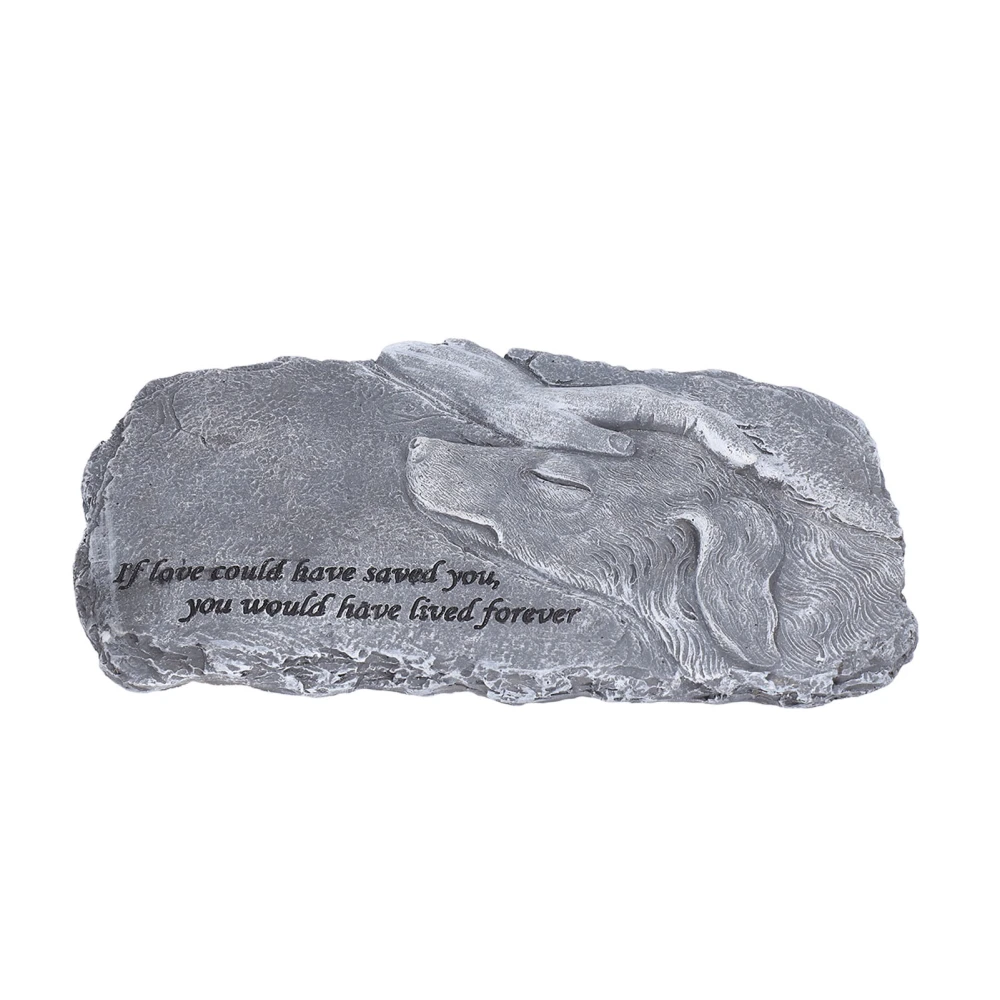 Pet Memorial Stone Garden Memorial Tombstone Resin Dog Cat Gravestone for Lawn DecorationType A Rock Color