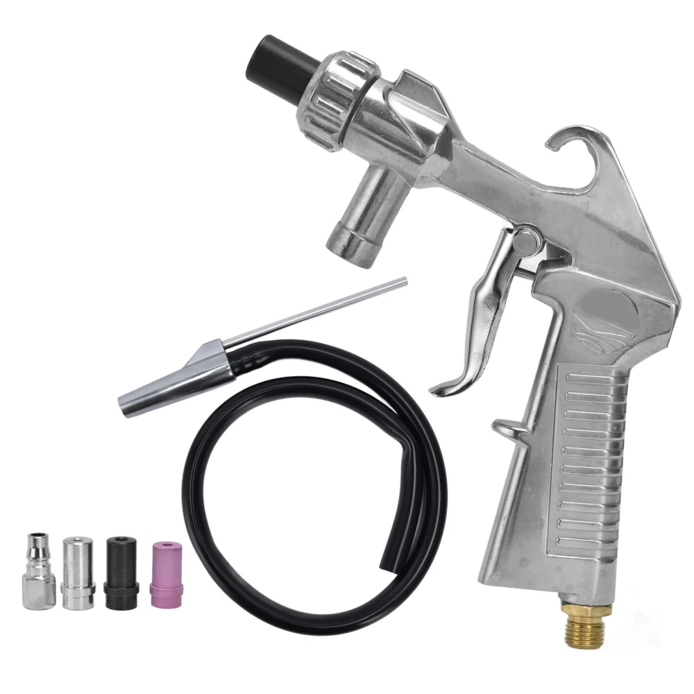 Air Sand Blaster Kit Industrial Pneumatic Sandblasting Gun with Nozzles Tube for Derusting Refurbishing