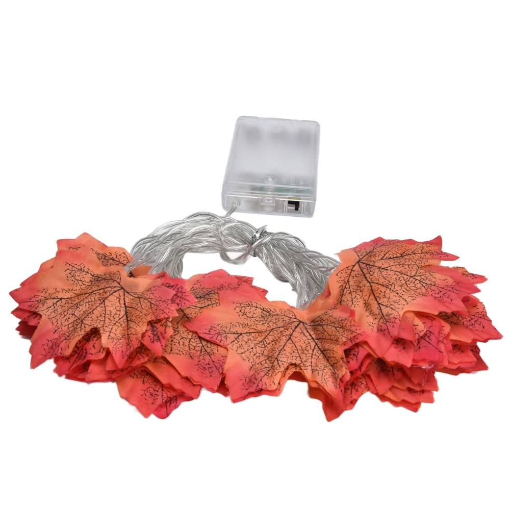 Maple Leaves String Lights LED Fall Lighted Garland Thanksgiving Decorations 9.8ft Warm Light