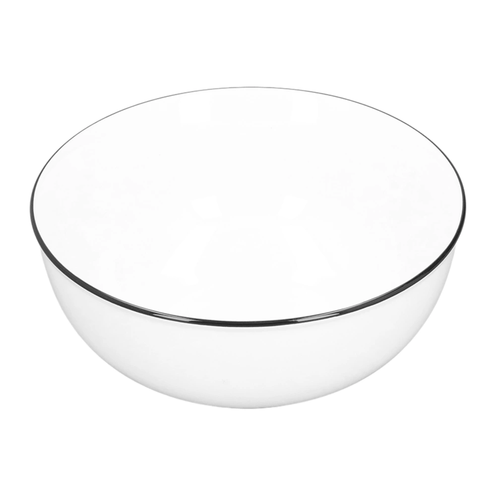 Durable Black Line Ceramic Tableware Bowls for Salads Soups Stews Desserts Noodles7 Inches