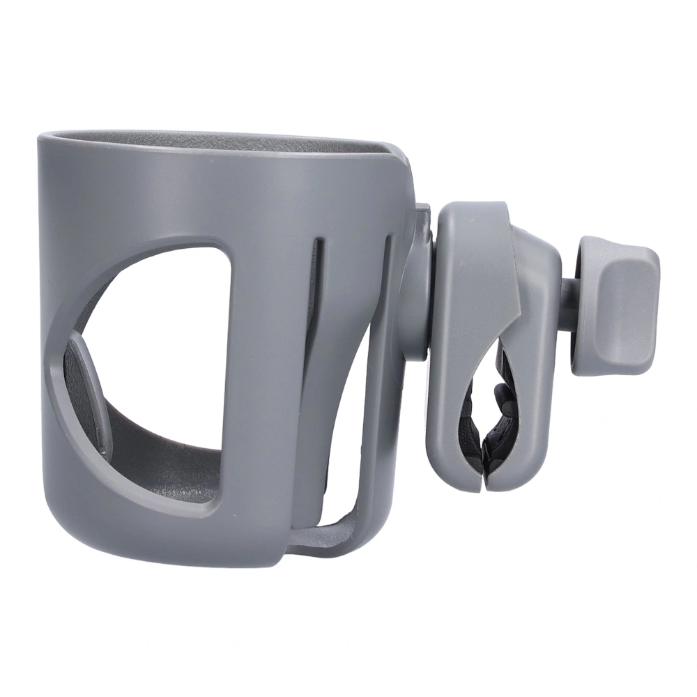 Stroller Cup Bracket Adjustable Width Clip Light Weight Elastic Fixing Strip Stroller Cup RackGrey J4035