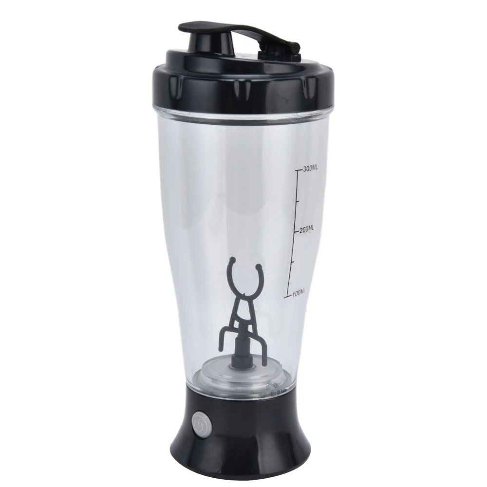 Electric Mixing Cup Simple 350ml Coffee Milk Shaking Bottle Automatic Shaker CupBlack