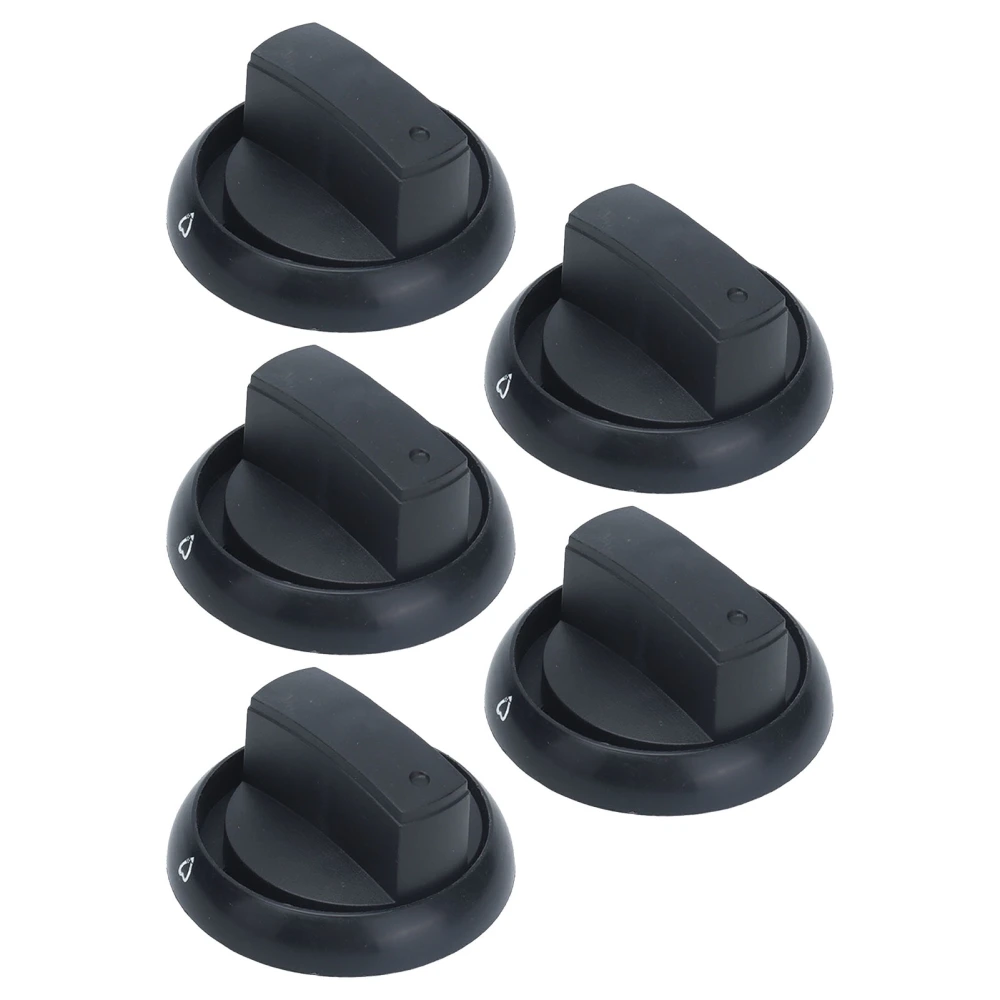 5pcs Universal Gas Stove Knob Plastic Gas Cooker Control Knob Replacement Parts for Family Reastaurant