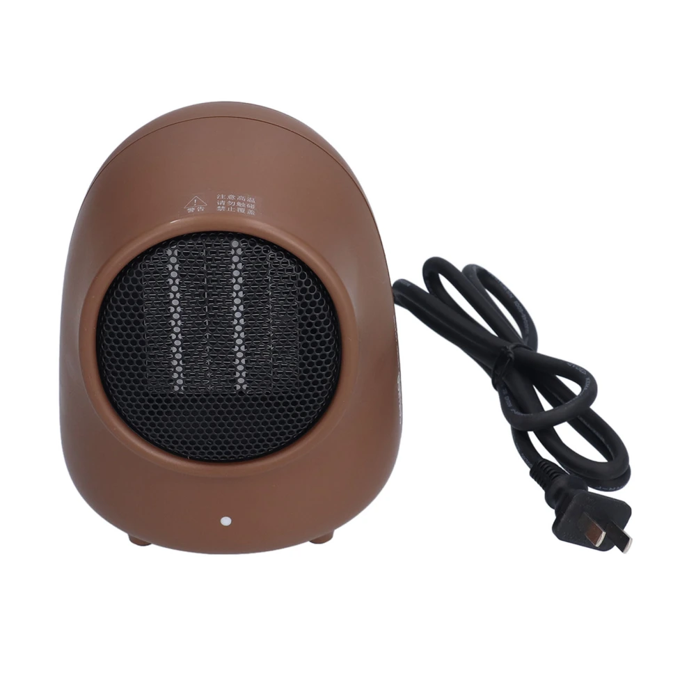 Mini Heater 500W Portable Electric Heater PTC Ceramic Desktop Heater for Office Bathroom CN Plug 220VCaramel Brown