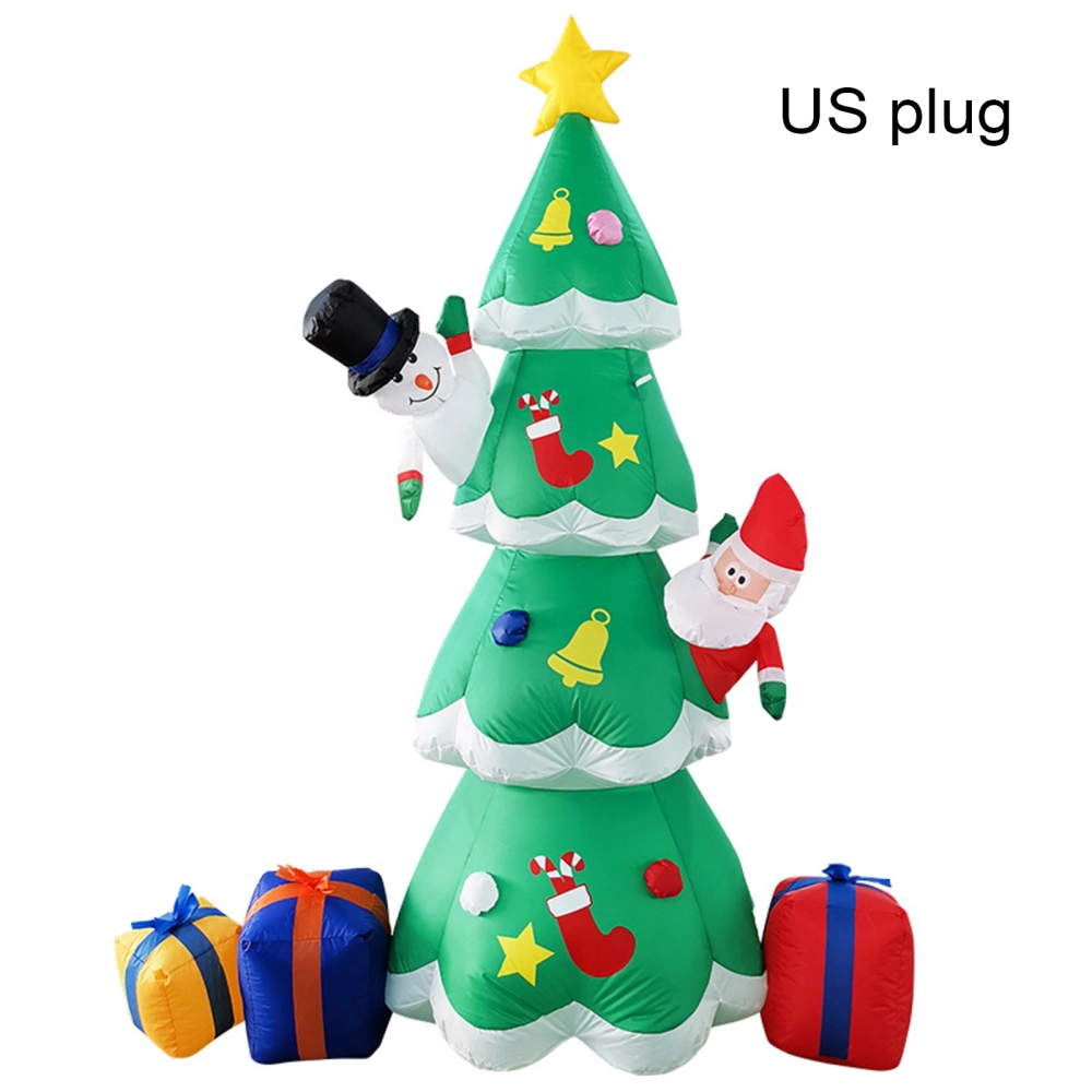 Inflatable Christmas Tree Blow Up Christmas Tree Yard Decor with Inflatable Gift Boxes for Outdoor Indoor