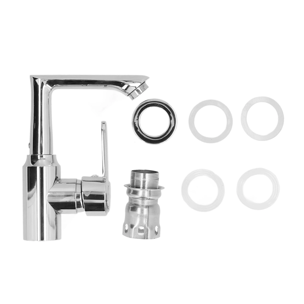 G1/4 Faucet Stainless Steel Basin Faucet 360 Degree Rotation Sink Hot Cold Water Tap for Household