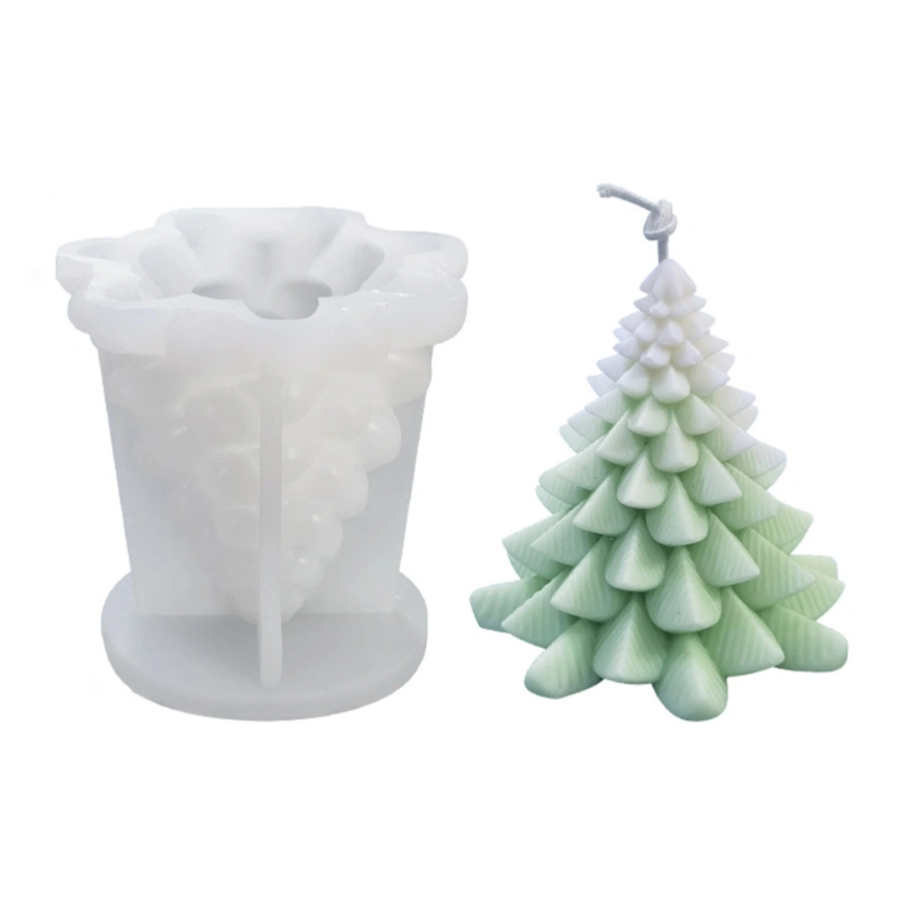 1 Pcs Christmas Tree DIY Silicone Candle Mold for Soap Cake Decorating Festival Craft Making Home Decoration Candle Making Supplies