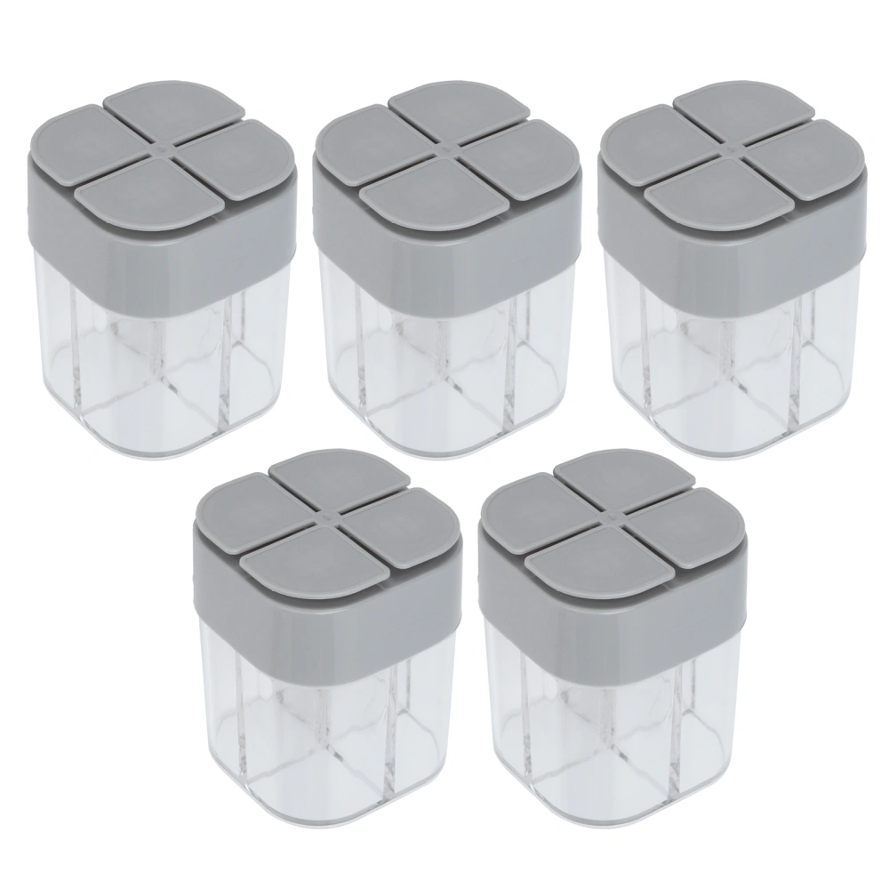 5pcs 4 in 1 Spice Container Seasoning Spice Shaker with Sealed Lid for Home Restaurant Kitchen