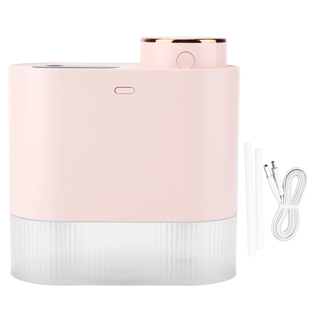 450ml Mini USB Humidifier High Capacity Double Spray Humidifier with Light for Bedroom OfficePink