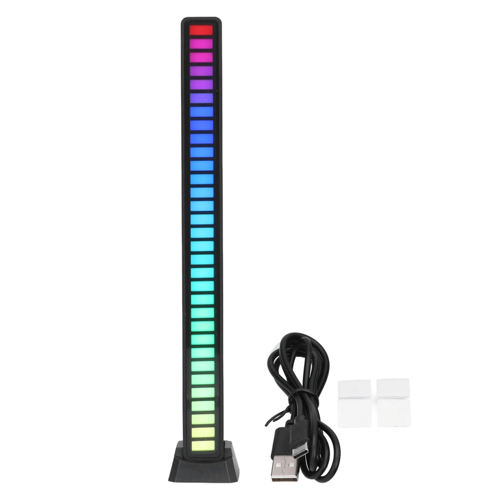 RGB Light Bar Voice Control Ambient Light Music Atmosphere Lamp USB for Car Home StudioBlack