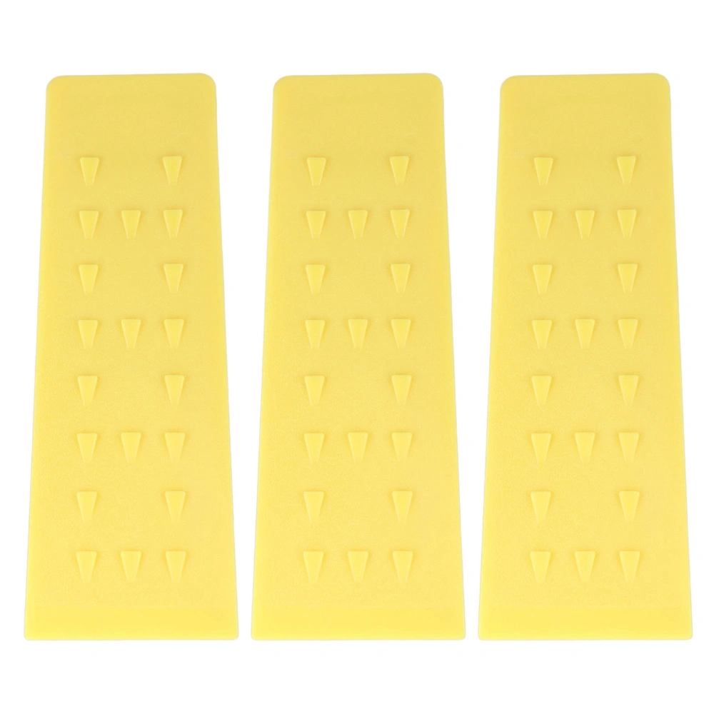 3pcs Tree Felling Wedges with Spikes 25x8cm Yellow Safe Trees Cutting for Loggers Fallers