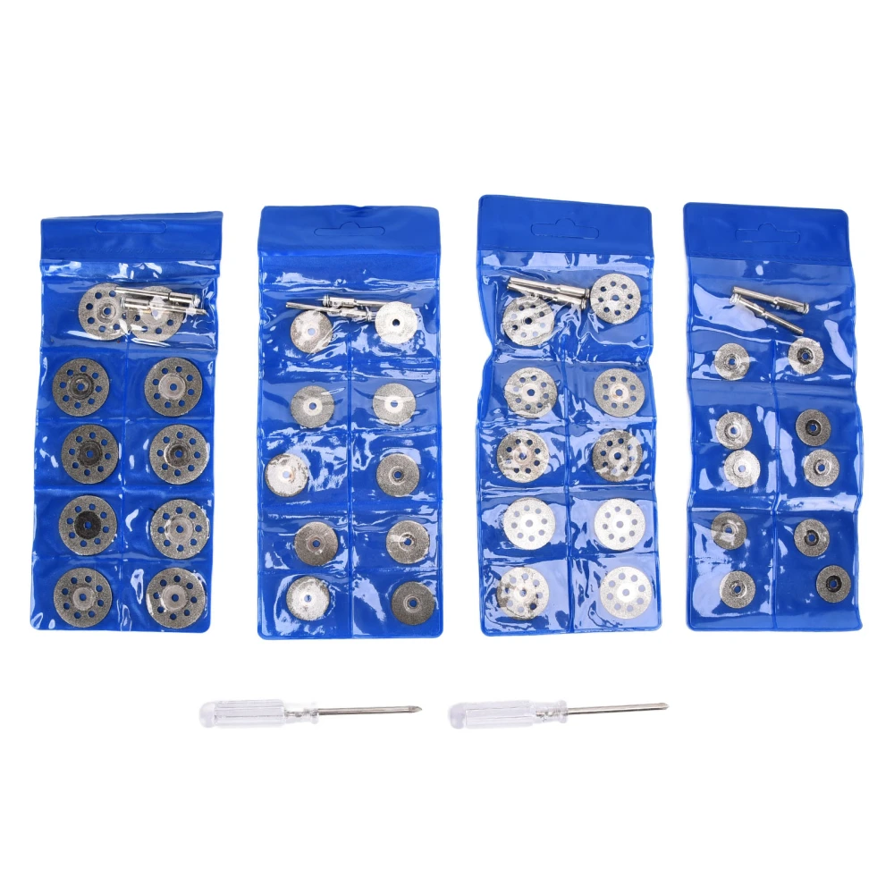 50Pcs/Set Cutting Wheels Discs Kit Woodworking Grinding Saw Blades with Screwdriver for Electric Drill Grinder